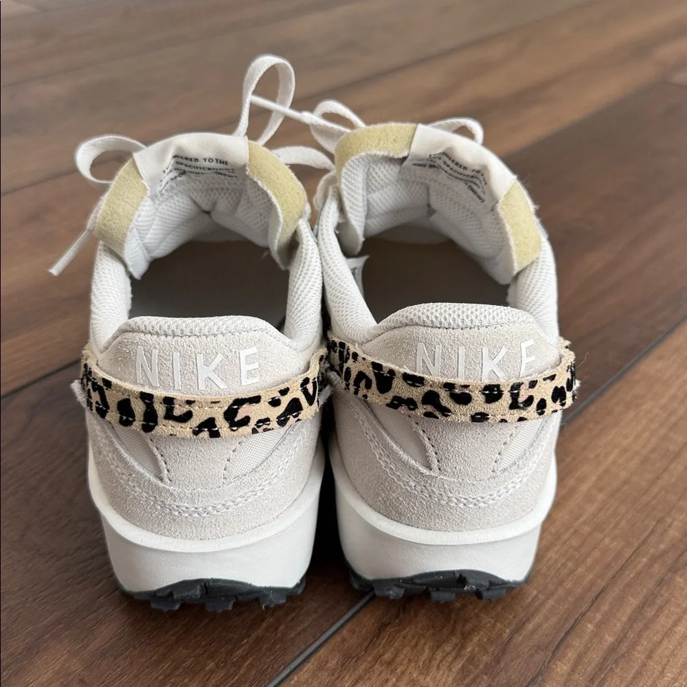 Nike Women's Waffle Debut Sneakers - White Black Leopard